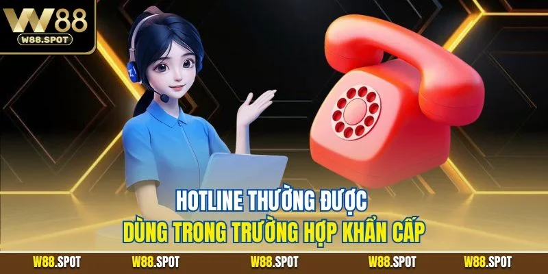 Liên hệ W88 2 Hotline thường được dùng trong trường hợp khẩn cấp